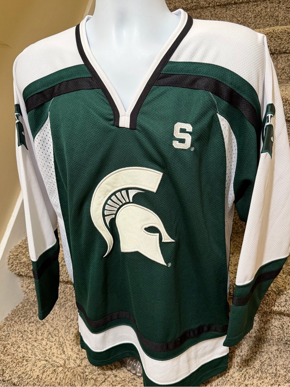 Sewn youth unisex *Michigan State Spartans* hockey jersey shirt sweater - XL 20